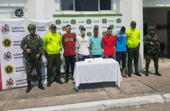Capturados siete presuntos integrantes del Clan del Golfo en Barrancabermeja, Santander