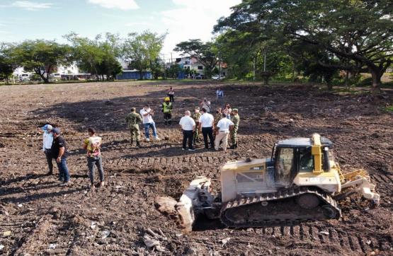 En Puerto Boyacá, Ejército Nacional adecuó y realizó la limpieza de 6 hectáreas en el antiguo basurero