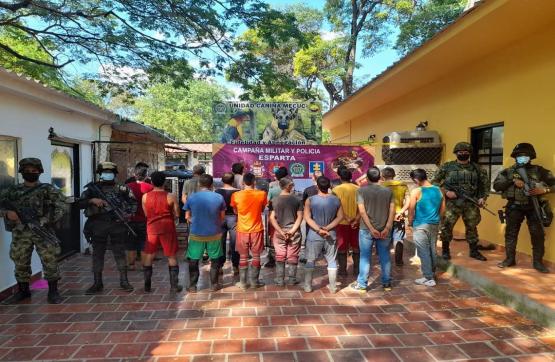 Ejército Nacional y Policía capturan 19 sujetos por minería ilegal, en Norte de Santander 