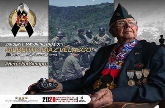 Adiós al sargento mayor (RA) Gilberto Díaz Velasco, veterano de la guerra de Corea