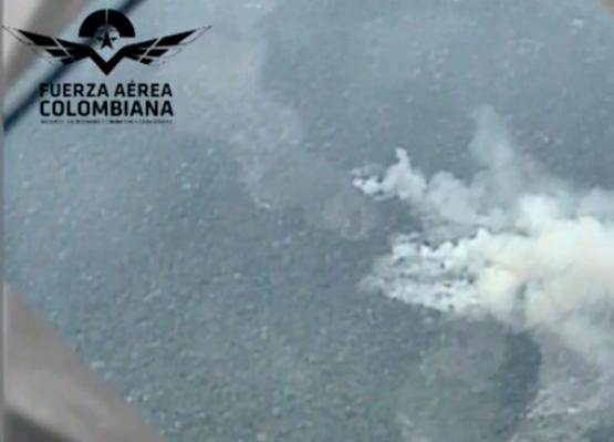 Incendio Forestal en el Parque Nacional Natural Tinigua es atendido por la Fuerza Aérea