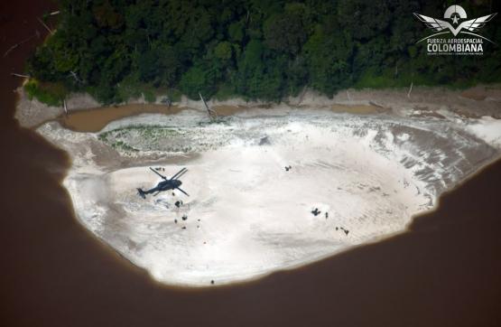 Operación entre Colombia y Brasil contra la explotación ilícita de yacimientos mineros en Amazonas