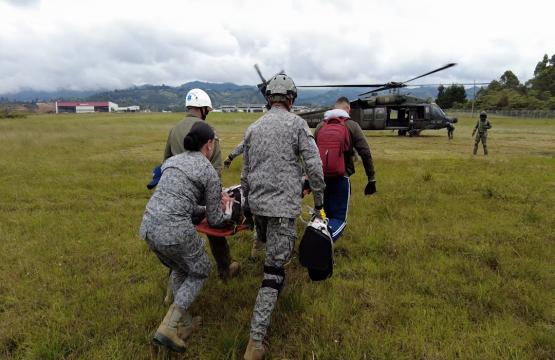 Finalizó con éxito el simulacro de accidente aéreo liderado por la Fuerza Aérea Colombiana, en Rionegro, Antioquia