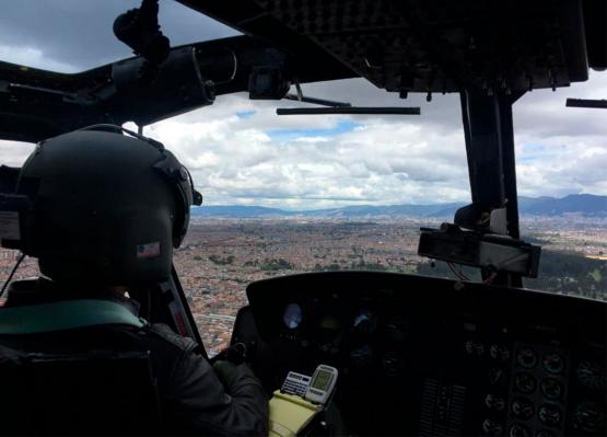 Fuerza Aérea Colombiana continúa patrullajes aéreos en la capital del País