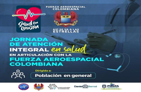 Invitación a jornada de atención integral en salud con la Fuerza Aeroespacial en Funza, Cundinamarca