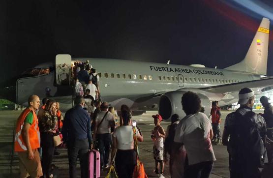 125 personas movilizadas por la Fuerza Aérea desde San Andrés Isla 
