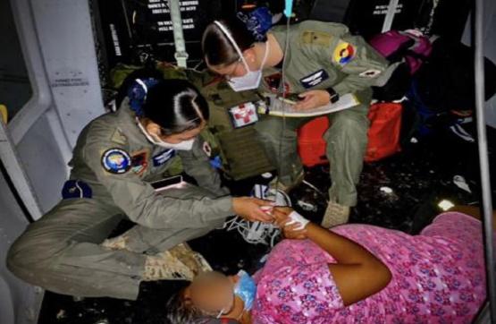 Traslado aeromédico humanitario a menor de edad fue realizado con éxito por su Fuerza Aérea Colombiana