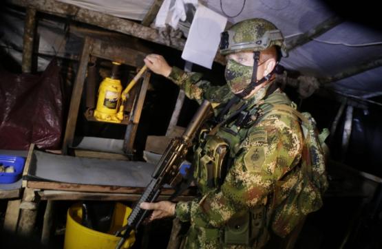 Fuerzas Militares y Policía incautan 858 kilos de sustancias alucinógenas al GAO ELN