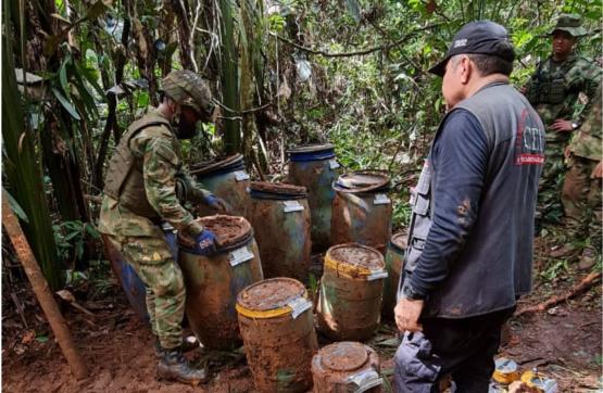 En el sur del departamento del Meta Fuerzas Militares hallan tonelada y media de material explosivo 