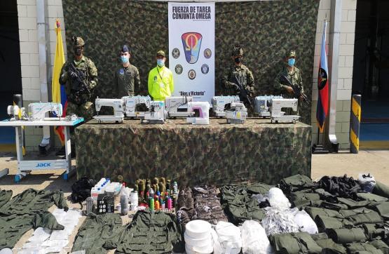 Fuerzas Militares neutraliza sastrería al servicio de las estructuras de alias Gentil Duarte