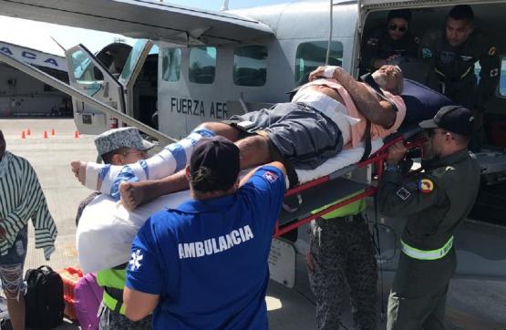 Pacientes de la Isla de Providencia, fueron trasladados por su Fuerza Aérea