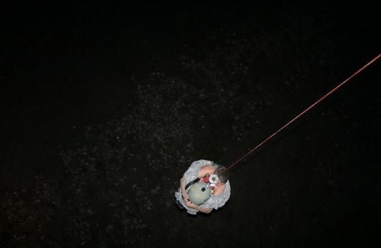 En operación aérea nocturna fue rescatado menor de edad atrapado por creciente del Río Humadea