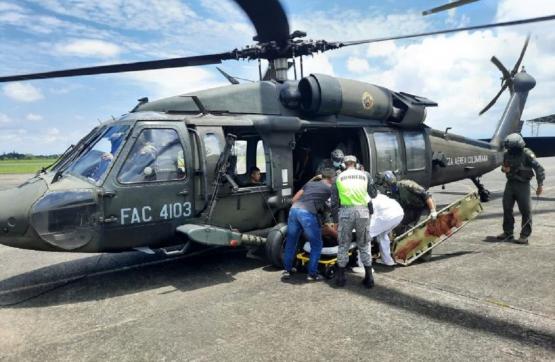 Integrantes del GAO residual heridos en combate fueron evacuados por la Fuerza Aérea Colombiana