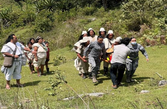 Un indígena Arhuaco fue evacuado por su Fuerza Aérea, en Magdalena