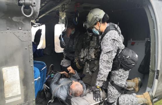  Montañista canadiense fue evacuado por la Fuerza Aérea Colombiana en cercanías al Nevado del Tolima