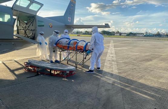 Fuerza Aérea Colombiana continúa trasladando pacientes con COVID-19 en Providencia