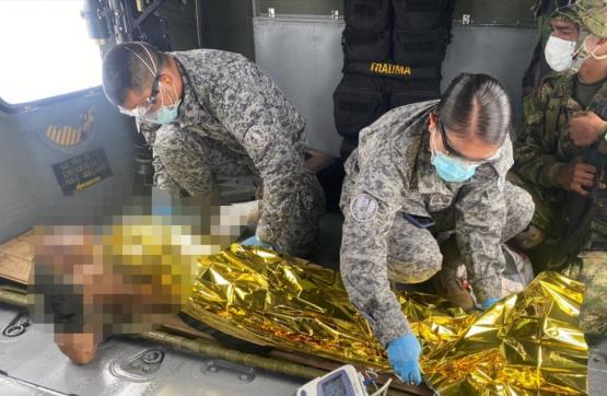 Menor herida fue evacuada por la Fuerza Aérea Colombiana en Antioquia