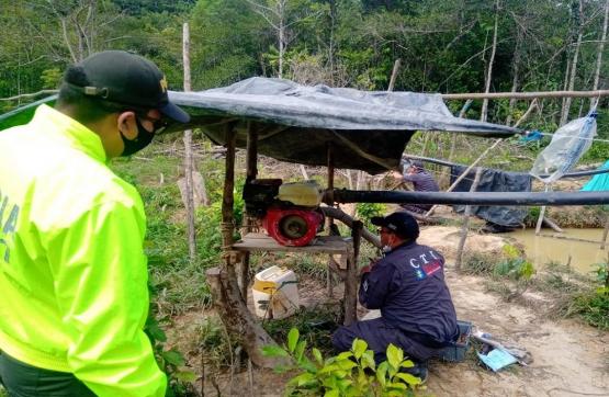 Importante operación de la Fuerza Pública contra la minería ilegal en el Caquetá
