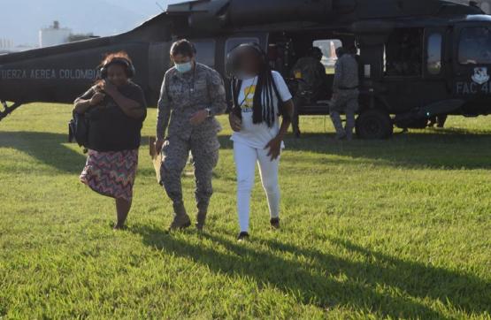 Misión humanitaria de la Fuerza Aérea permitió salvar la vida de una menor en estado de gestación