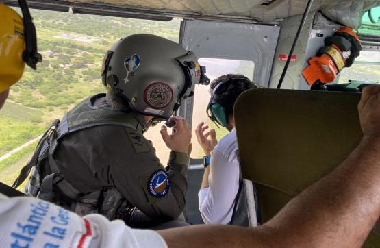 Fuerza Aérea Colombiana realizó monitoreo a inundaciones en el Atlántico