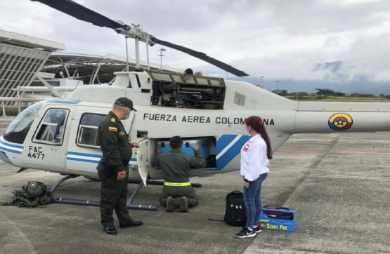  Más de 5.500 vacunas contra el COVID-19 han sido transportadas por la Fuerza Aérea, en el Tolima 