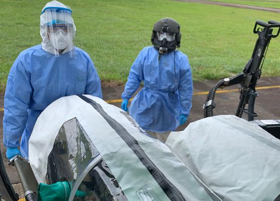 Evacuación aeromédica con todos los niveles de bioseguridad, es realizada por la Fuerza Aérea Colombiana