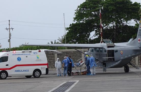 La Fuerza Aérea Colombiana realiza traslado aeromédico desde Providencia