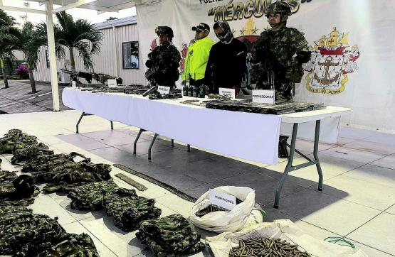 Fuerzas Militares desmantelaron campamento con material de guerra de las disidencias de las Farc en Nariño