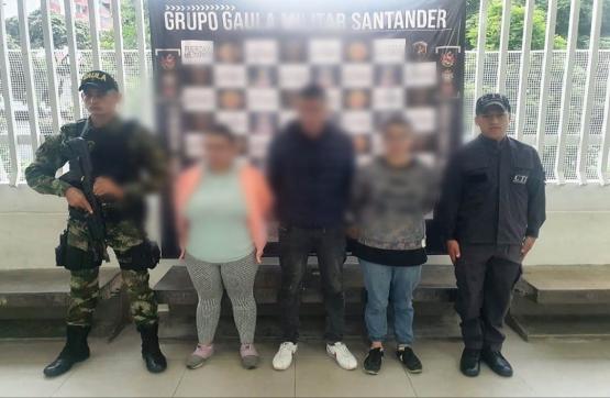 Gaula Militar Santander capturó a tres presuntos integrantes de la banda La Aduana
