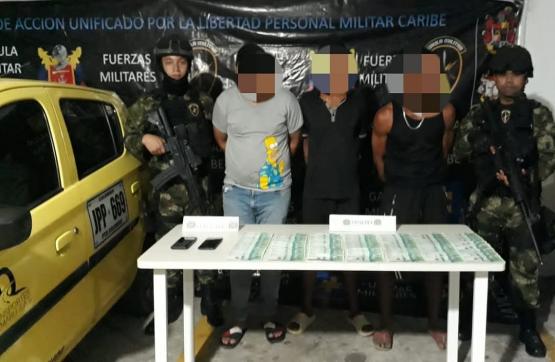 Gaula Militares capturaron seis sujetos por extorsión en el Atlántico