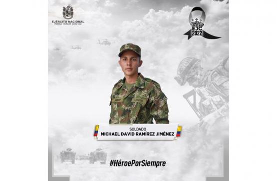 Heroe por siempre soldado Michael David Ramírez Jimenez
