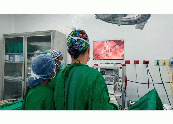 primera cirugía Laparoscópica en Dispensario Médico Cali
