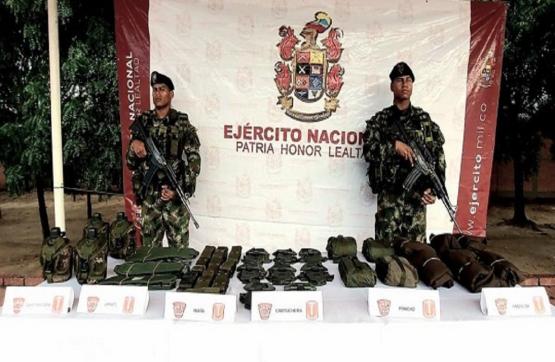 Ejército Nacional ubicó material de intendencia en el municipio de El Zulia