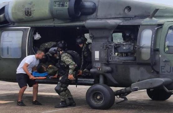 Oportuna reacción de la Aviación del Ejército permitió salvaguardar la vida de un soldado en Guaviare