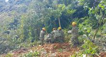 130 uniformados de las Fuerzas Militares continúan trabajando en la búsqueda y rescate de 10 desaparecidos en Chocó