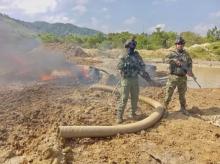 Ejército y Policía localizan yacimiento de minería ilegal en Antioquia