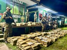 Operación binacional entre Fuerzas Militares de Colombia y Policía de Perú permitieron la incautación de alrededor de 1900 kilos de marihuana