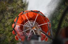 Helicóptero Black Hawk apoyó la extinción del incendio forestal en Santa Fe de Antioquia