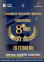 El Comando de Educación y Doctrina del Ejército celebra su aniversario Nº8