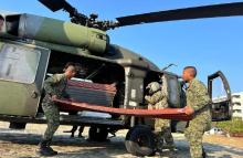 Ejército Nacional brinda apoyo aéreo para la construcción de infraestructura educativa en la comunidad Kogui Mutenzhi, en la Sierra Nevada