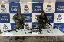 Fuerzas Militares hallaron dos depósitos con armamento presuntamente del GAO ELN