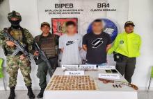 Soldados capturan a dos integrantes del Clan del Golfo en Ebéjico, Antioquia