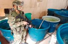 Ejército Nacional desmantela laboratorio ilegal en Santacruz de Guachaves, Nariño