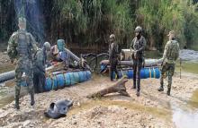 En el Oriente antioqueño, el Ejército Nacional ubicó elementos para la explotación ilícita de yacimientos mineros