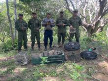 En Bolívar y Sucre, Armada de Colombia recuperó más de 90 animales silvestres que se encontraban en peligro