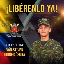 Soldado Profesional Iván Stiven Torres Úsuga secuestrado por el GAO Eln 