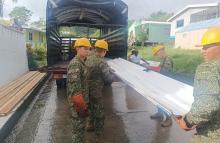 Tras fuerte vendaval, Armada de Colombia brinda acompañamiento a la comunidad de la isla de Providencia