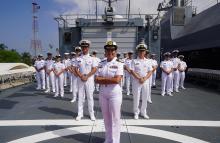 Asume primera mujer como comandante de una Fragata Misilera en la Armada de Colombia