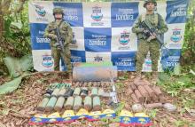 En Nariño, ubicado y destruido un depósito ilegal con explosivos del GAO residual, E-30 'Rafael Aguilera'