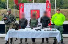 Capturados cuatro presuntos integrantes de la columna móvil 'Teófilo Forero', de la Segunda Marquetalia
